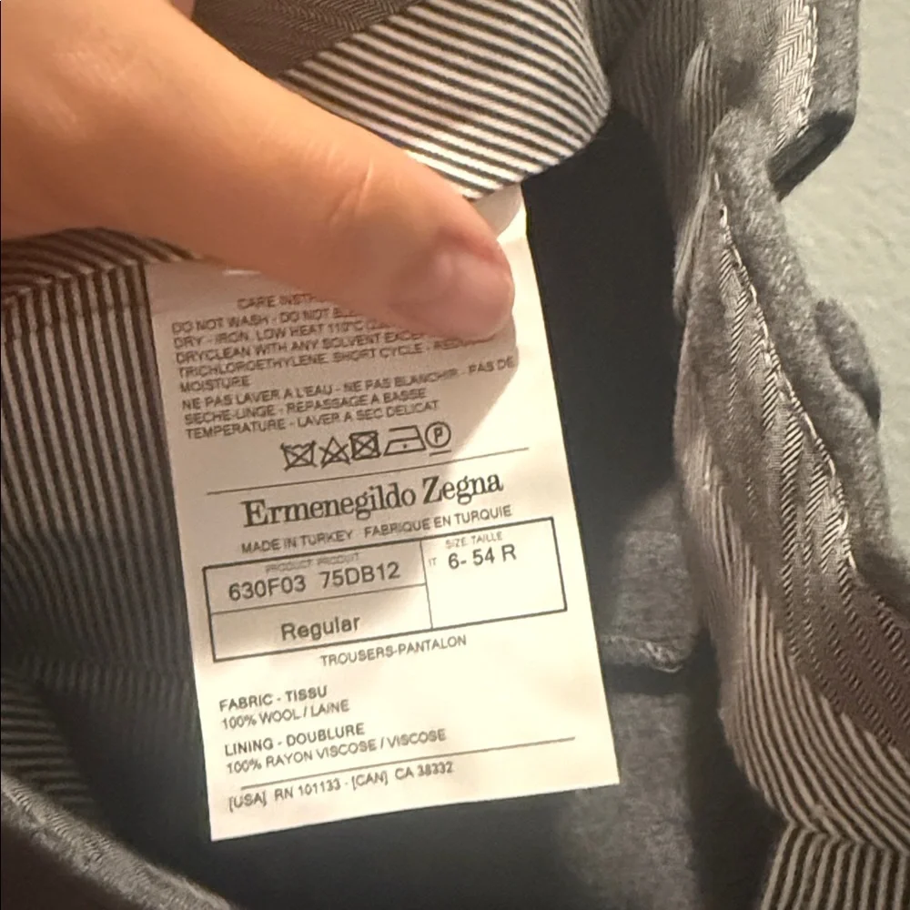 Ermenegildo Zegna Classic Gray wool Dress Pants